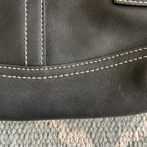 COACH Black Leather Wristlet - Picture 7 of 10